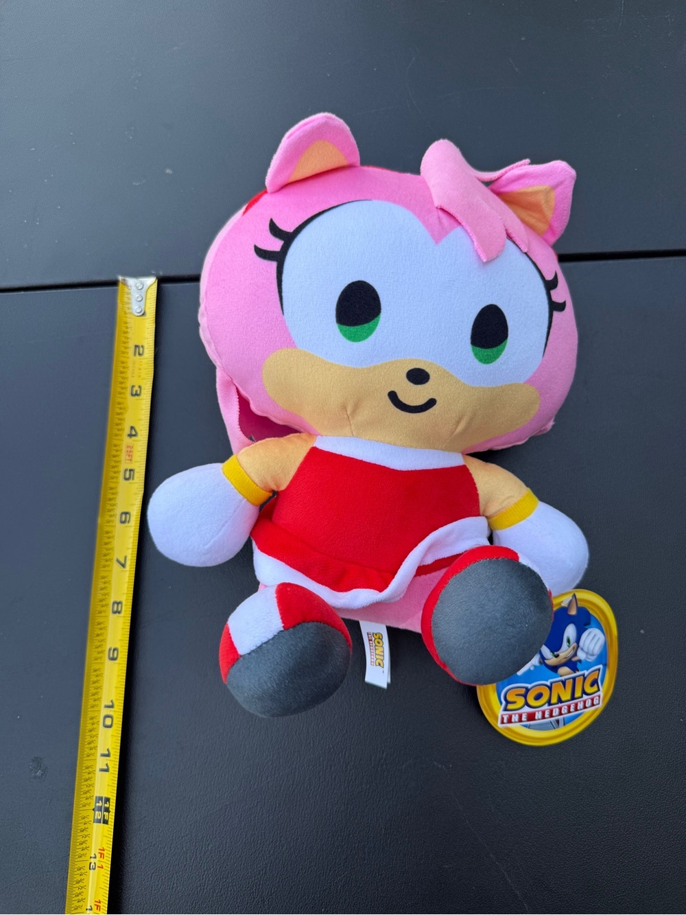NWT Sonic the Hedgehog Amy Rose Big Head Sega Toy Factory Plush Doll 9"